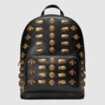Replica Gucci Black Animal Studs Leather Backpack 2