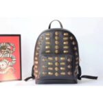 Replica Gucci Black Animal Studs Leather Backpack 9