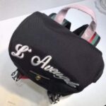 Replica Gucci Black Backpack With Embroidery 4