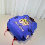 Replica Gucci Blue Embroidered Drawstring Backpack 7