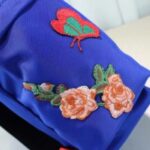 Replica Gucci Blue Embroidered Drawstring Backpack 8