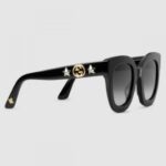 Replica Gucci Black Round-frame Acetate Sunglasses With Star 3