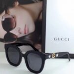 Replica Gucci Black Round-frame Acetate Sunglasses With Star 4