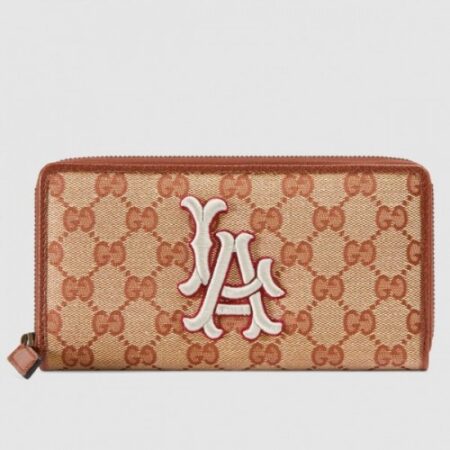 Replica Gucci Original GG Zip Around Wallet With LA Angels Patch