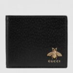 Replica Gucci Animalier Bi-fold Wallet In Black Leather 2