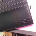Replica Gucci Bi-fold Wallet With Gucci Logo In Black Leather 6