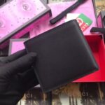 Replica Gucci Bi-fold Wallet With Gucci Logo In Black Leather 8