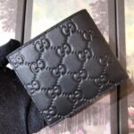 Replica Gucci Black Signature GG Metal Bi-fold Wallet 4