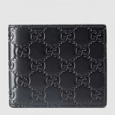 Replica Gucci Black Signature Leather Bi-fold Wallet