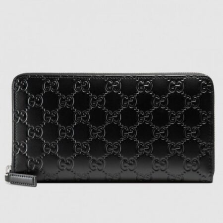 Replica Gucci Black Signature Leather Zippy Organizer Wallet