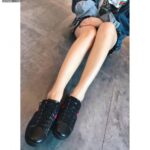 Replica Gucci Ace Leather Low-Top Lovers Sneakers Blue/Red Web Embroidered Bee Black 2018 5