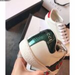 Replica Gucci Ace Leather Low-Top Lovers Sneakers Mouth Beading Creamy 2018 5