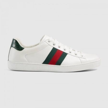 Replica Gucci Men’s Ace leather sneakerStyle ‎386750 A3830 9071