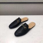 Replica Gucci Princetown Slippers In Black Leather 4