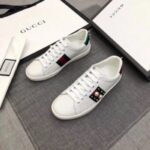 Replica Gucci Women Ace Studded White Leather Sneaker 8