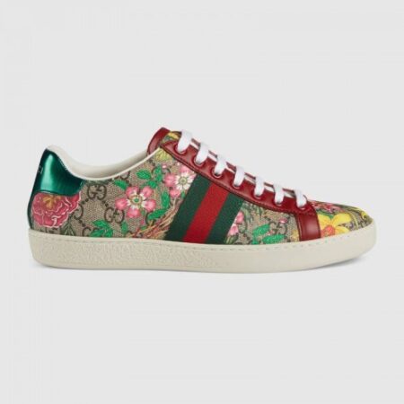 Replica Gucci Women’s Ace GG Flora sneaker Green and redStyle ‎433900 HT520 8490