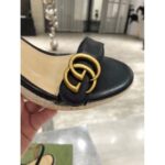 Replica Gucci Black Double G Espadrille Wedge Sandals 8