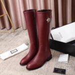Replica Gucci Boots In Bordeaux Leather with Tiger Head 7