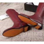 Replica Gucci Boots In Bordeaux Leather with Tiger Head 8