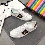 Replica Replica Gucci Ace Embroidered Bees White Leather Sneaker 6